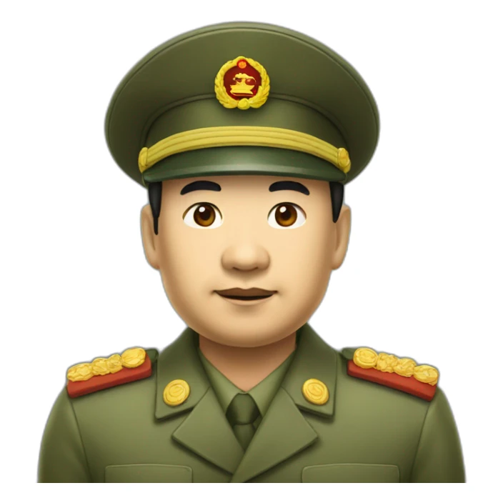 Xi Jinping in a military hat sticker