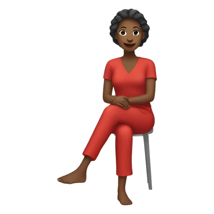 Woman doing lagree in red outfit sticker