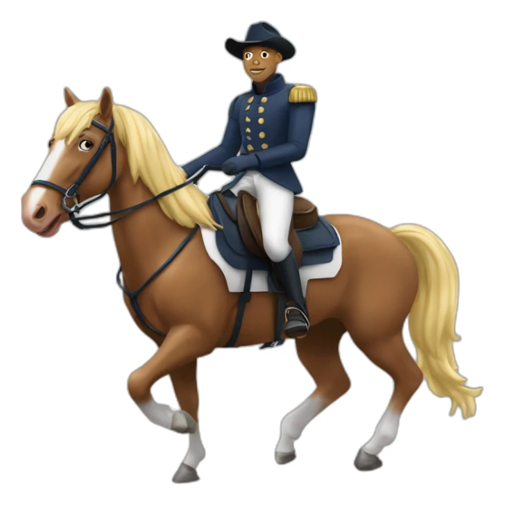 kylian mbappé sur un cheval sticker