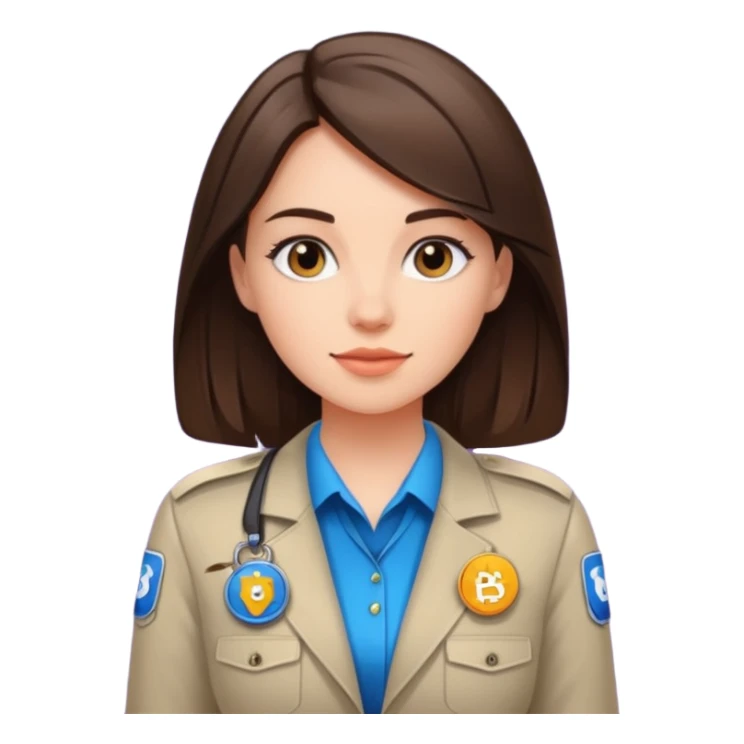 crypto event girl conference brunette sticker