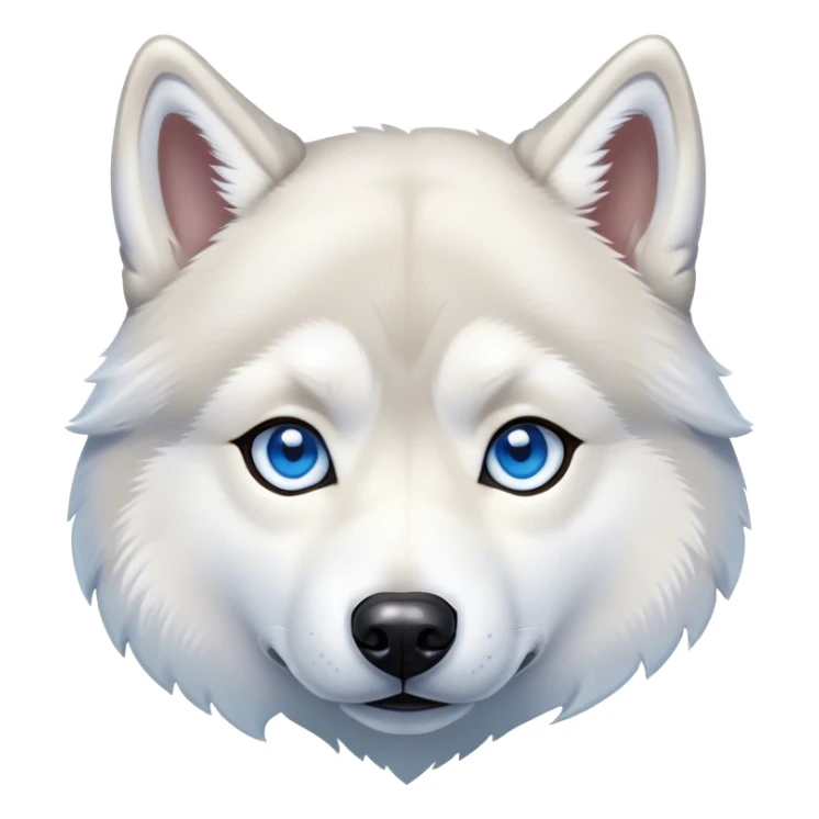 Husky tout blanc avec les  yeux bleues  sticker