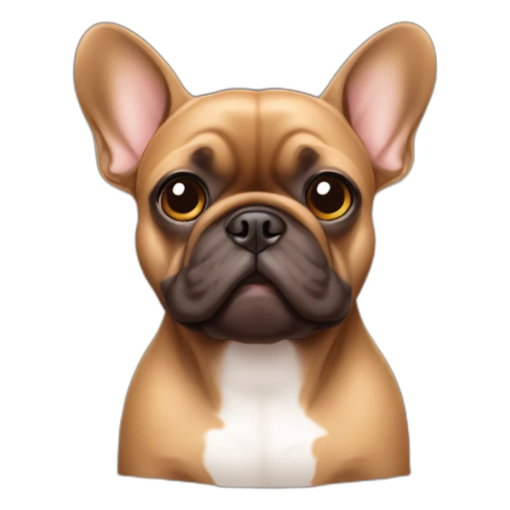 all brown french bulldog with big eyes sticker