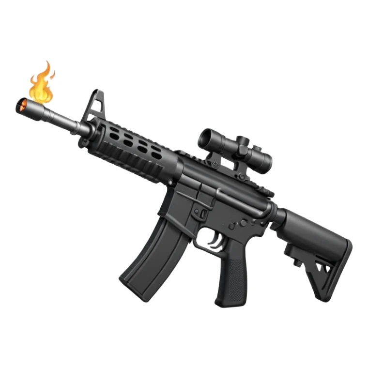 ar 15 with gun flash like its shooting sticker