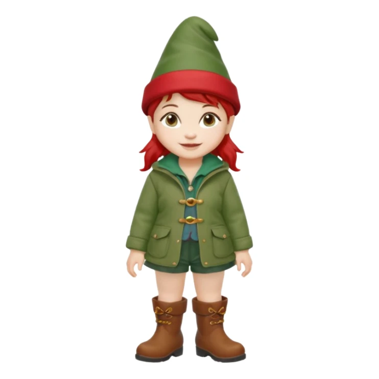 short girl garden gnome sticker