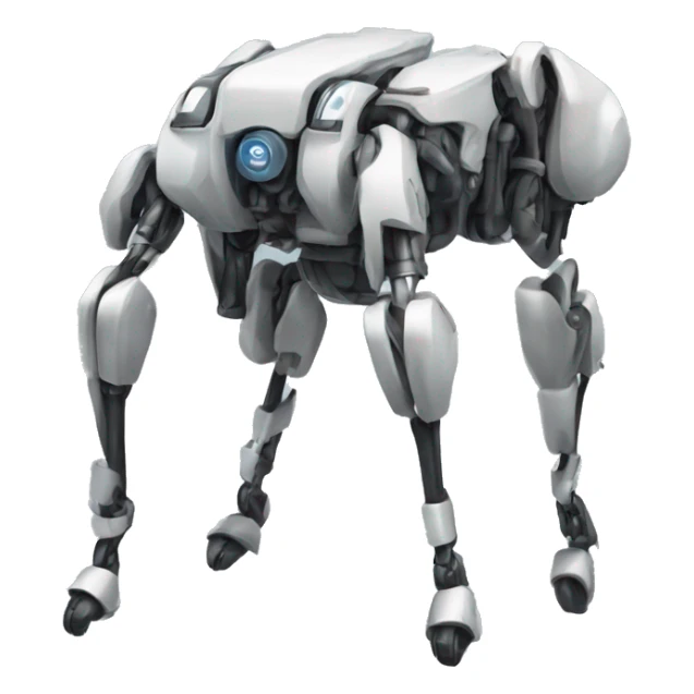 quadruped robot with 4 legs (each leg 3 degree of freedom)  sticker
