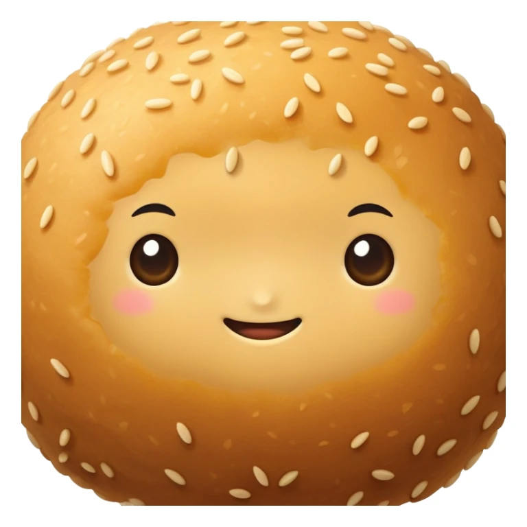 Chinese sesame ball (Jian Dui) with crispy outside and sweet filling sticker