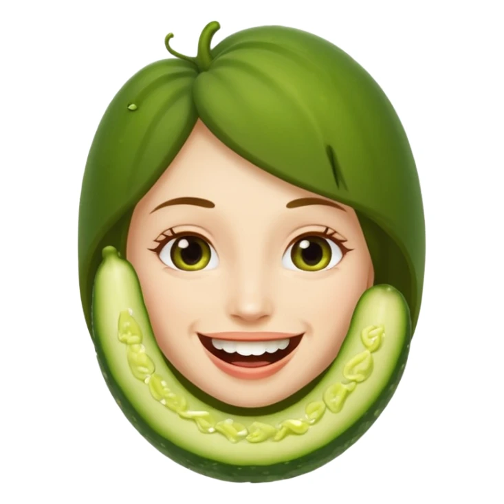 Naked woman pickle in mouth sticker