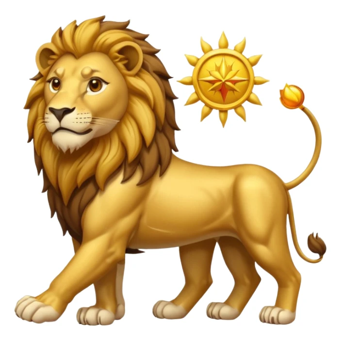 Sun and lion with map of Iran sticker