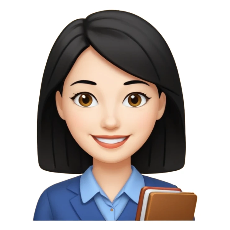 Women, professionals, teachers, black hair sticker