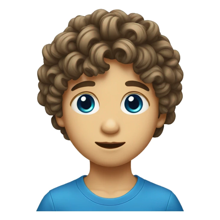 niño rubio con rizos con ojos azules  sticker