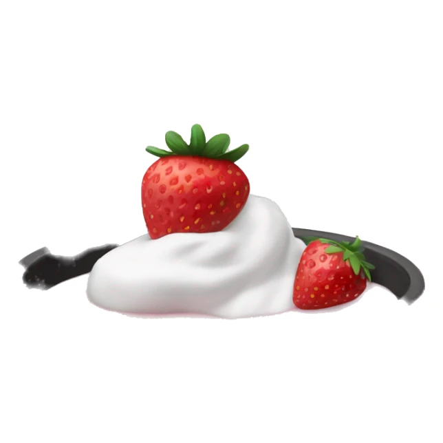 black bowl with strawberry smoothie and yogurt sticker