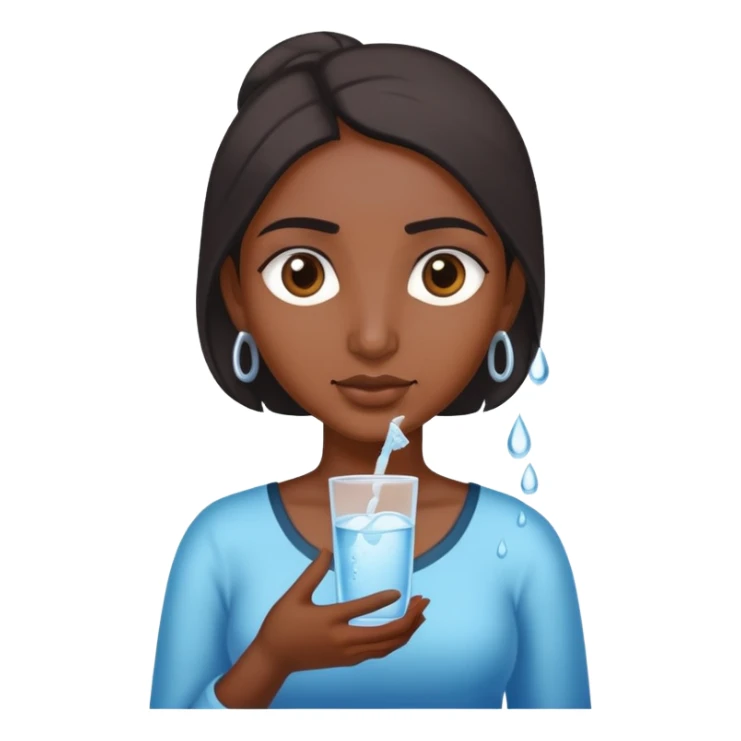 indian woman with indian dot holding water w no ice sticker