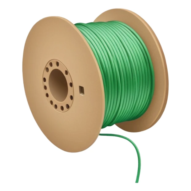 cardboard spool of light green filament sticker
