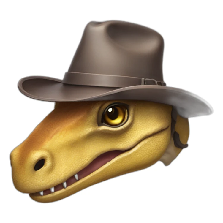 tyrannusaurus with a cowboy hat sticker
