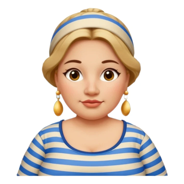 venice gondolier woman fat earring wearing sticker