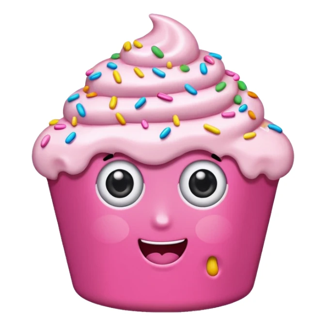 sweet treat with accessories and eyes sticker