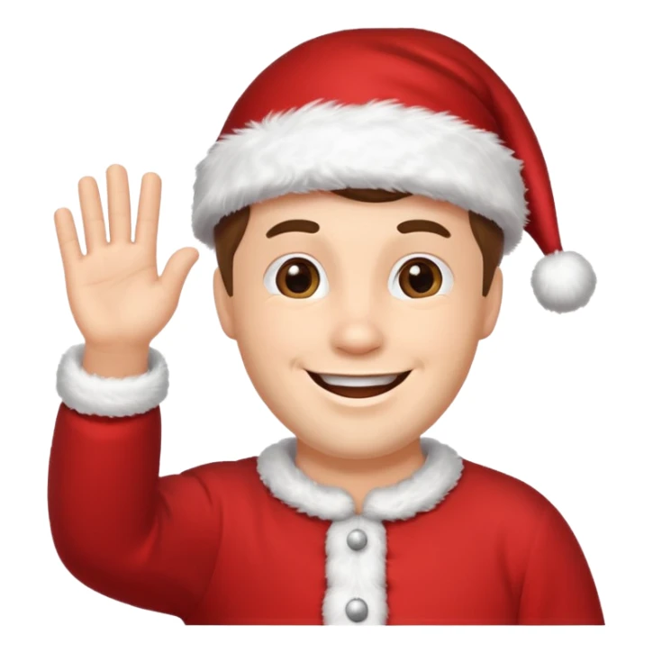 main qui salue personnalisée pour Noël, festive, décorations de Noël sticker