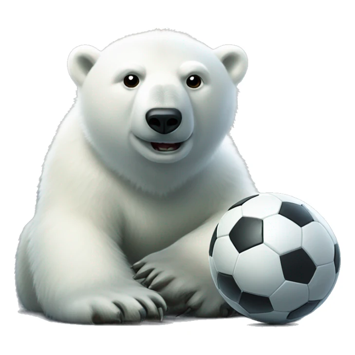 Polar bear with soccer ball and jedi sword sticker
