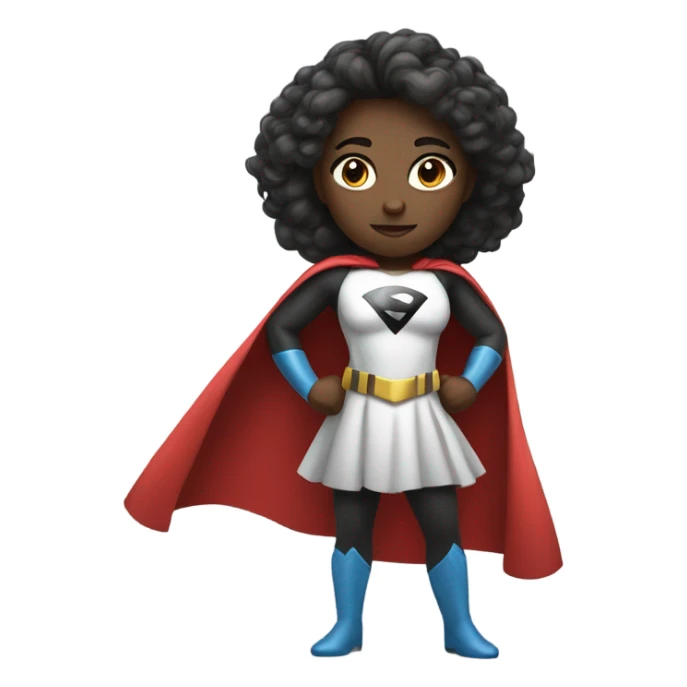 white skin superwoman sticker
