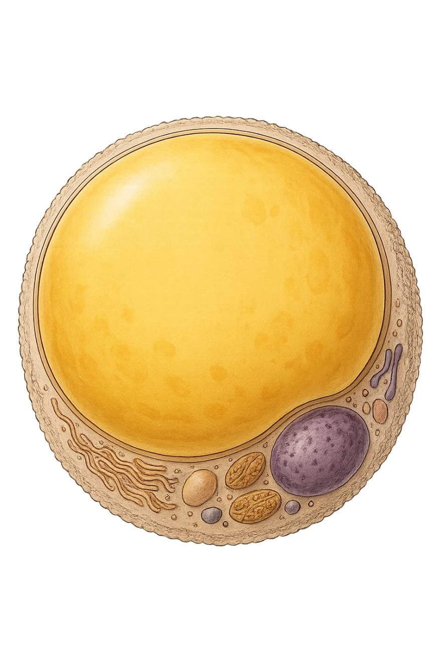 adipocita giallo (cellula di grasso anatomica) sticker