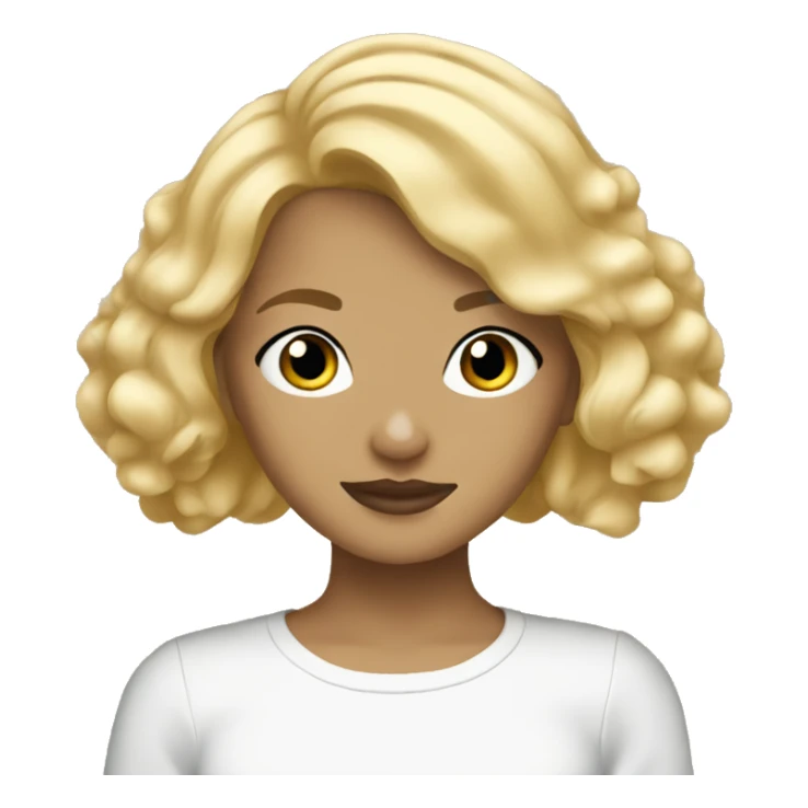 Blonde girl with blonde maltipoo sticker