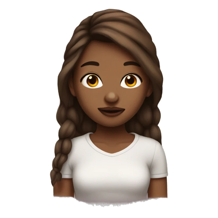 girl with brown hair and septum piercing sticker