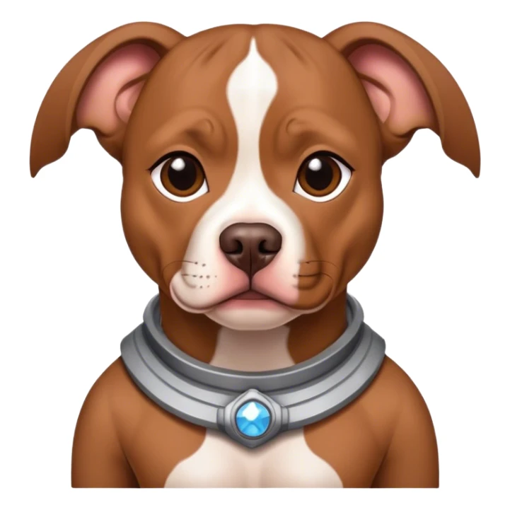 Brown pitbull starwars Princess Leia  sticker