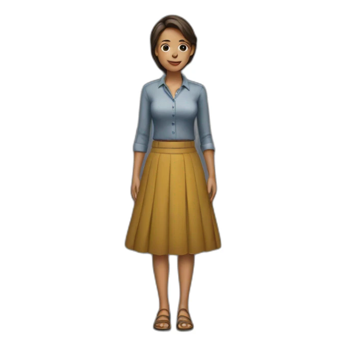 woman with skirt sticker
