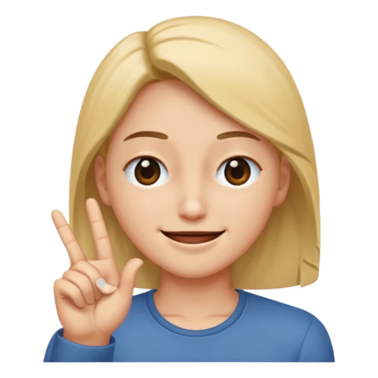 one eye close like giving a blink with hand pointed  sticker