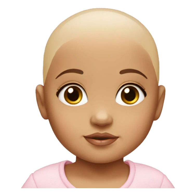 baby dolls with no hair and blush on their cheeks sticker