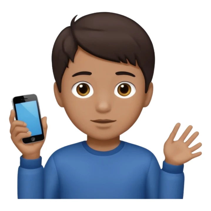 Dark brown hair, make the boy mixed race and is a boy sticker