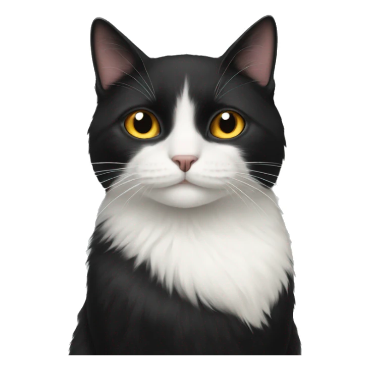 black cat with white bird on a had sticker