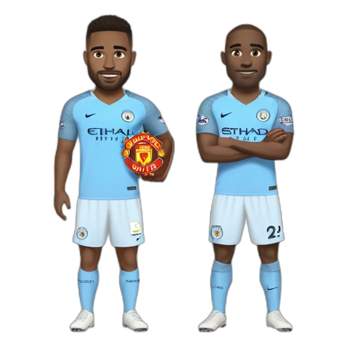 manchester city and united sticker