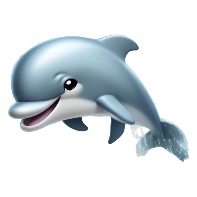 Dolphin farting with beach and rainbow in background sticker