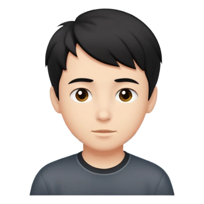 boy with short black hair, ocean air, perfectlist sticker