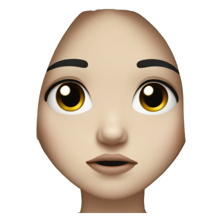 Pale girl black hair crying and heart broken sticker