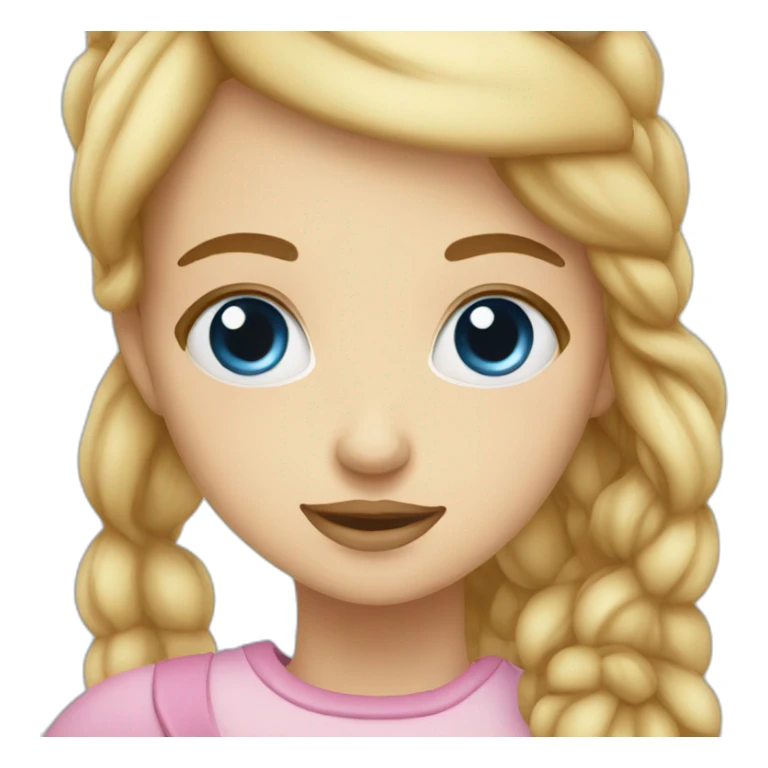 girl eat pancake blue eye sticker