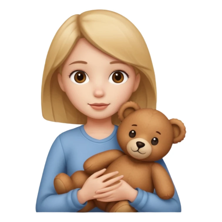 spetical girl with bear  sticker