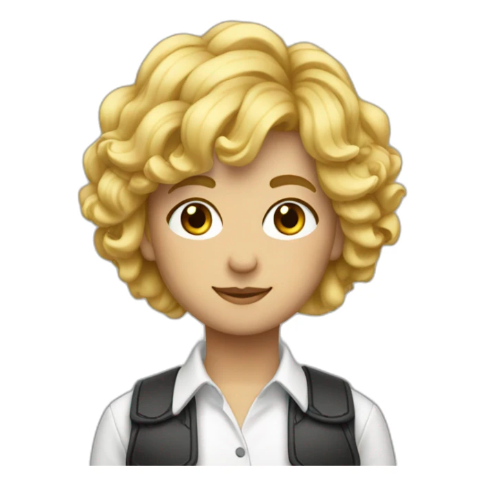 seingneur avec cheveux court et blond sticker