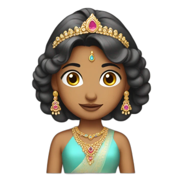 pretty Indian petite princess emoji  sticker