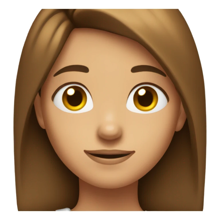 girl with brown hair doing a smirk  sticker