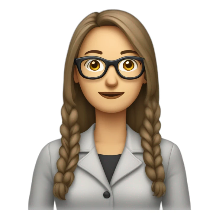 Frau mit großer schwarzer Brille, Mittelscheitel, lange Haare und einem Schleier auf dem kopf sticker