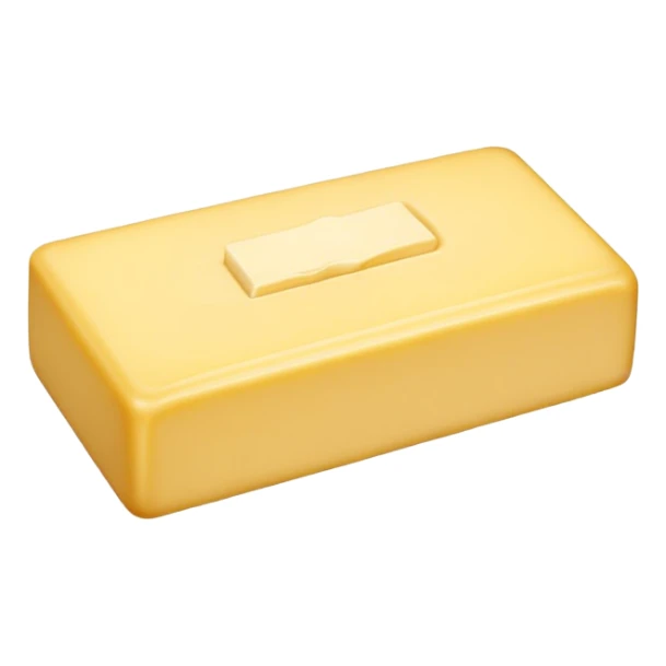 stick of butter with a small piece cut off sticker