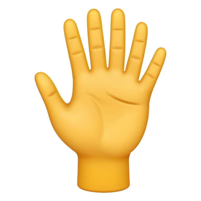Crea un emoji que sea este ✋️ pero de cabeza, osea invertido sticker