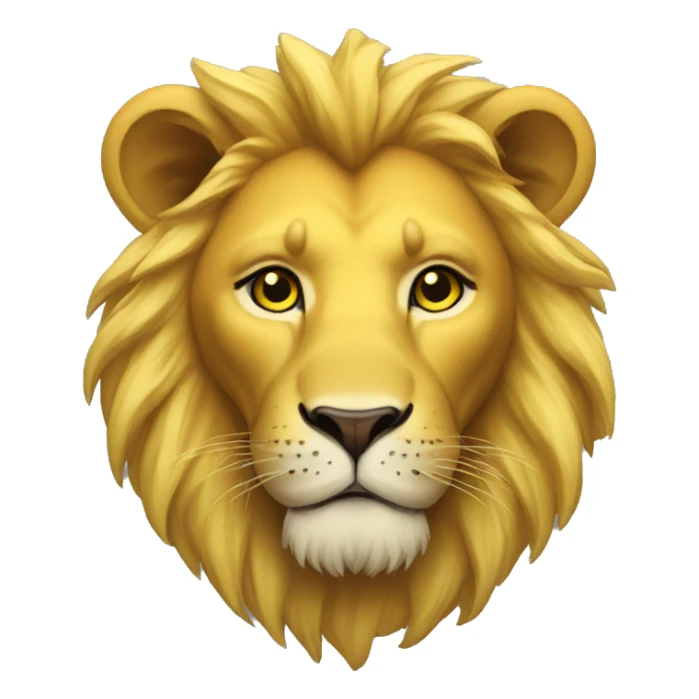 Lion with yellow heart sticker