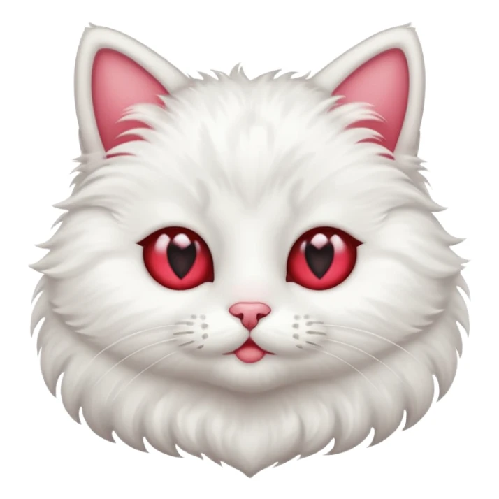 cat with heart-shaped eyes, cute and expressive sticker
