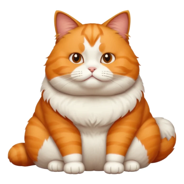 A fat cat sitting down ( laying as if they are slowly falling on the floor from the wall ) and looking like they don’t care about it sticker