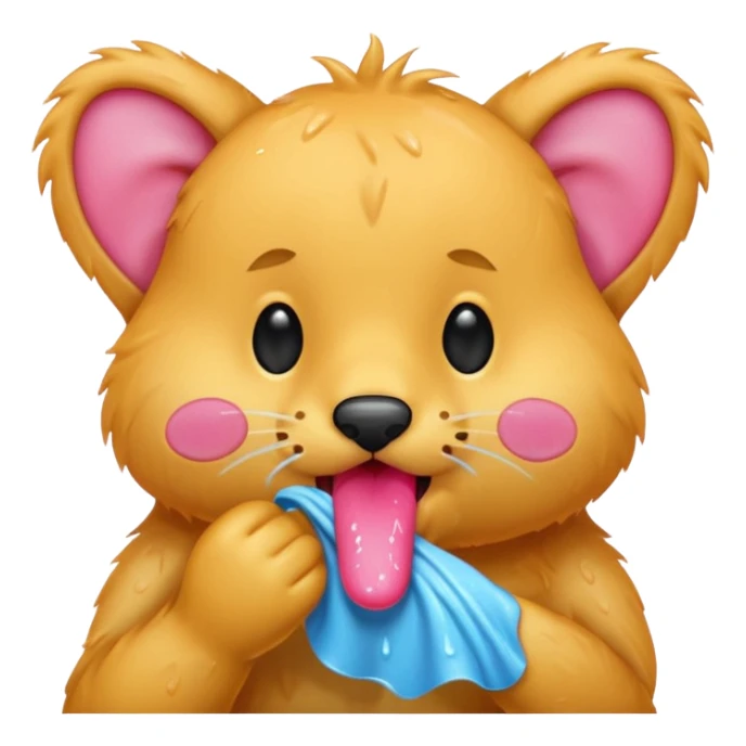 animal wiping its nose sticker