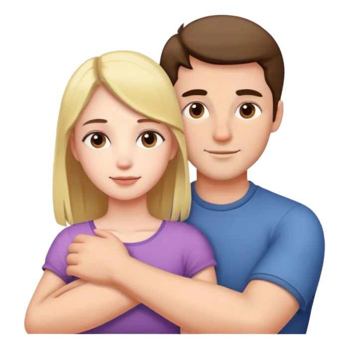 Garçon bras autour d’une fille sticker