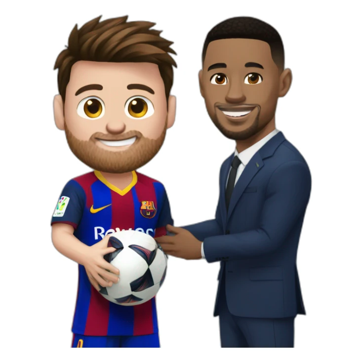 Messi qui tombe amoureux de ronaldo sticker